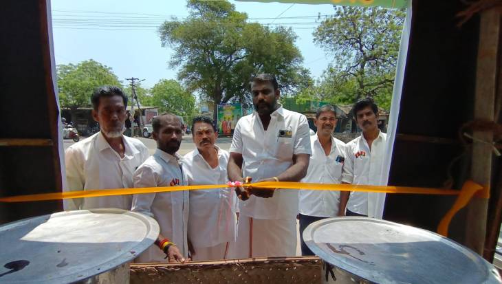 தேமுதிக சார்பில் தூத்துக்குடி முத்தையாபுரத்தில் நீர் மோர் பந்தல் - மாவட்ட செயலாளர் தயாள லிங்கம் ரிப்பன் வெட்டி திறந்து வைத்தார்!!