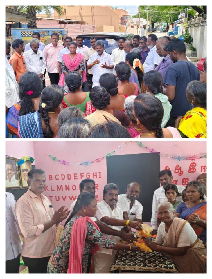 2 கிலோமீட்டர் தூரம் சென்று ரேஷன் பொருட்கள் வாங்கி வந்த அகிலாண்டபுரம் கிராம மக்களின் நீண்ட நாள் கோரிக்கை ஏற்று புதிய கிளை ரேஷன் கடையை சண்முகையா எம்எல்ஏ திறந்து வைத்து முதல் விற்பனையை தொடங்கி வைத்தார்!!

