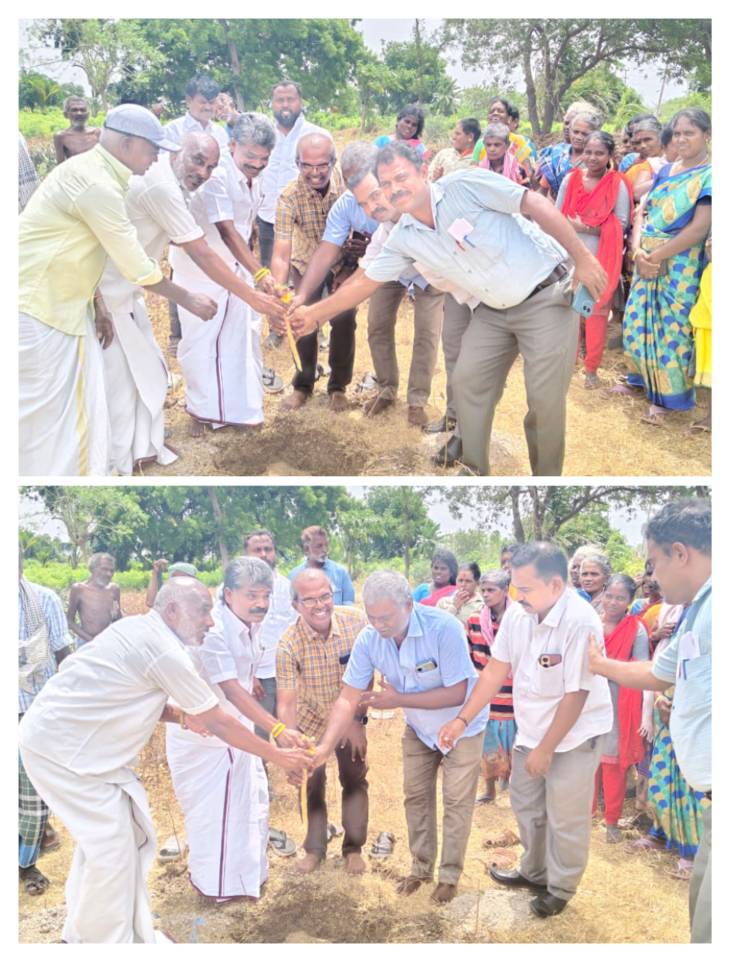 ரூ. 9.21 லட்சம் மதிப்பீட்டில் தென்னம்பட்டி கிராமத்தில் கதிரடிக்கும் களம் அமைக்கும் பணி - ஒட்டப்பிடாரம் சட்டமன்ற உறுப்பினர் சண்முகையா தொடங்கி வைத்தார்!!
