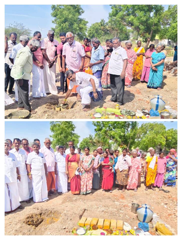 மேலப்பாண்டியாபுரம் கிராமத்தில் ஊராட்சி மன்ற அலுவலகம் கட்டும் பணி, பேவர் பிளாக் அமைக்கும் பணியினை தொடங்கி வைத்த சண்முகையா எம்எல்ஏ!!
