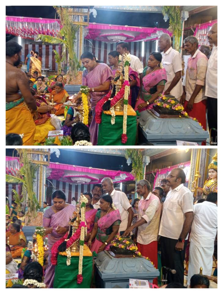 தூத்துக்குடி மேலச்சண்முகபுரம் அருள்மிகு ஸ்ரீ முத்துமாரி அம்மன் கோவில் கொடை விழாவில் நடைபெற்ற திருவிளக்கு பூஜையை அமைச்சர் கீதா ஜீவன் தொடங்கி வைத்தார்!!