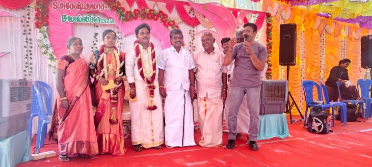 ஒட்டப்பிடாரம் அக்காநாயக்கன் பட்டி சமுதாய நலக் கூடத்தில் திருமண விழா நிகழ்ச்சி சண்முகையா எம்எல்ஏ நேரில் வாழ்த்து!!
