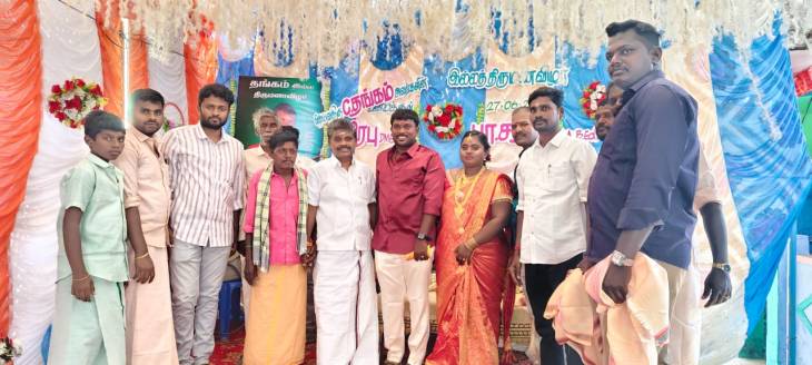 கருங்குளம் கிழக்கு ஒன்றிய பொறியாளர் அணி அமைப்பாளர் பிரபு திருமண விழா - எம்எல்ஏ சண்முகையா நேரில் வாழ்த்து!!
