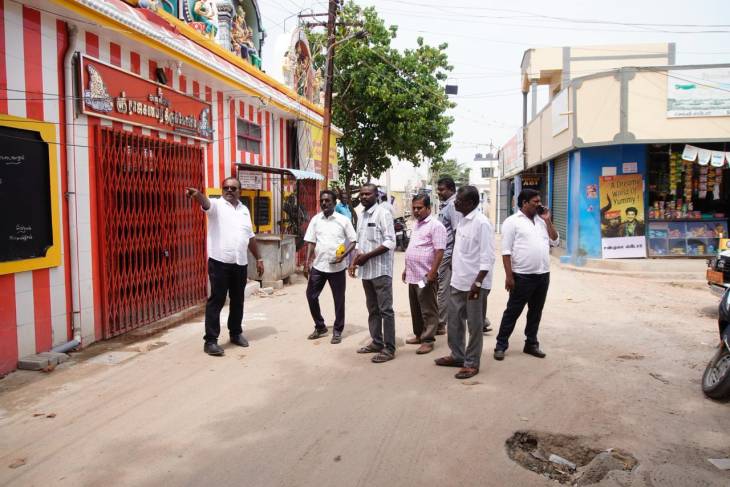 முத்தம்மாள் காலனியில் வடிகால், சாலை பணிகள் தொடங்கவுள்ளன – மேயர் ஜெகன் பெரியசாமி நேரில் பார்வை!!
