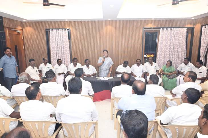 கோவில்பட்டி தொகுதி ஒருங்கிணைப்பாளர்கள் ஆலோசனைக் கூட்டத்தில் அமைச்சர் கீதா ஜீவன் பங்கேற்பு!!
