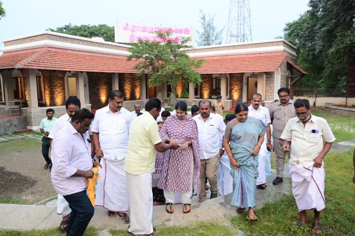 கரிசல்காட்டு எழுத்தின் பெருமைமிகு நினைவு — கி.ராஜநாராயணன் நினைவரங்கத்தை பார்வையிட்ட கனிமொழி கருணாநிதி எம்.பி.!!
