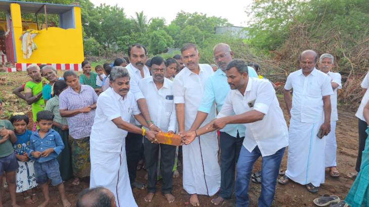 சிவலூரில் தரைதள நீர்த்தேக்கத் தொட்டிக்கான அடிக்கல் நாட்டல் விழா!!