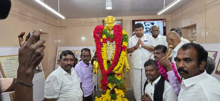 தியாகத் தமிழனுக்கு மரியாதை— ஒட்டப்பிடாரத்தில் PTR அமைச்சர், எம்.சி. சண்முகையா எம்எல்ஏ!!
