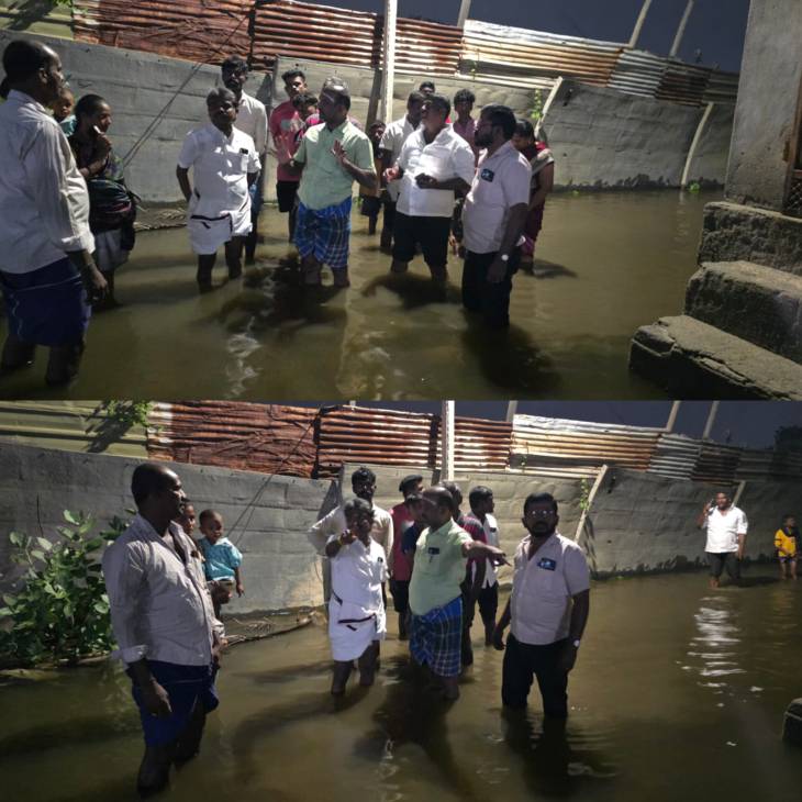 மாப்பிளையூரணியில் மழைநீர் தீர்க்கும் பணிகள் தீவிரம் – சட்டமன்ற உறுப்பினர் நேரில் ஆய்வு!!
