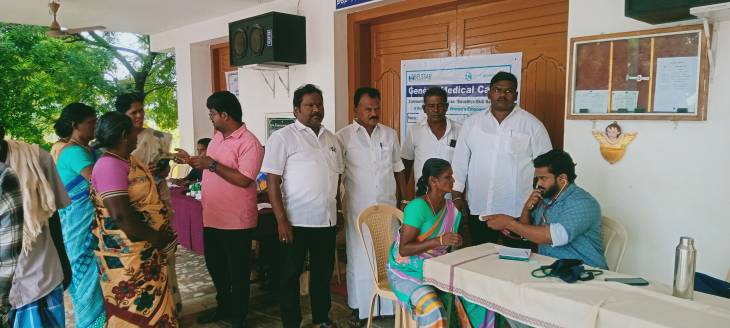 துணை முதல்வர் உதயநிதி ஸ்டாலின் பிறந்தநாளை முன்னிட்டு பண்டாரம்பட்டியில் இலவச மருத்துவ முகாம்!!