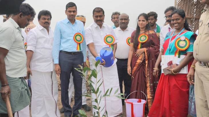 G.V.மார்கண்டேயன் எம்எல்ஏ தலைமையில் 5025 மரக்கன்றுகள் நடும் பசுமை இயக்கம் தொடக்கம்!!
