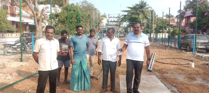 எஸ்கேஎஸ்ஆர் காலனி பூங்கா பணிகள் வேகம் பெறும் – மேயர் ஜெகன் பெரியசாமி நேரில் ஆய்வு!!