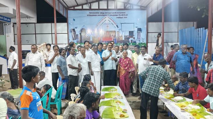 விளாத்திகுளம் தூய பவுலின் ஆலய பிரதிஷ்டை பண்டிகை: அசனவிருந்து நிகழ்ச்சியை ஜி.வி.மார்கண்டேயன் எம்எல்ஏ துவக்கி வைத்தார்!!