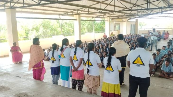 வி.வி.டி. நினைவு மேல்நிலைப் பள்ளியில் மரபு நாடகக் களம் – சாலை பாதுகாப்பு விழிப்புணர்வு நாடகம்!!